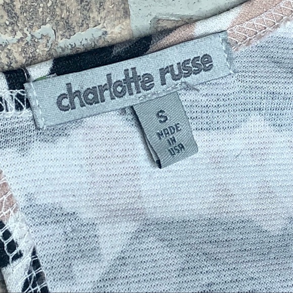 Charlotte Russe Flared Southwestern Aztec Blouse Pink Black Top Size Small - Picture 6 of 7